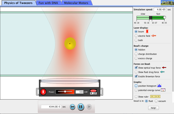 Optical Tweezers and Applications Screenshot